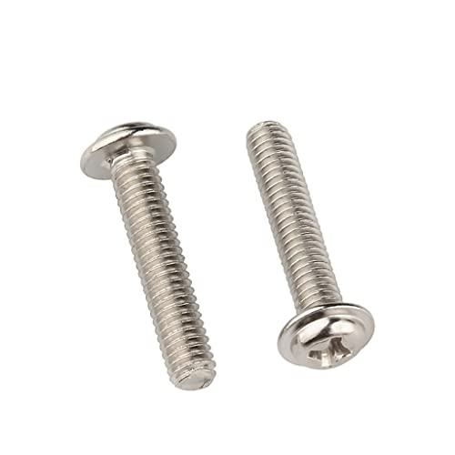 ESreake 50Pcs Metric M4 x 20mm Knobs Screws for Chinese Konbs Pulls Handles,20mm Length Washer Head Bolts Phillips Drive PWM Machine Screws for Metric M4 Holes Cabinet Door Drawer Handles (M4 x 20mm, 50 Pcs) - Image 5