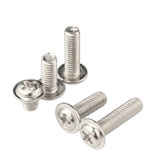 ESreake 50Pcs Metric M4 x 20mm Knobs Screws for Chinese Konbs Pulls Handles,20mm Length Washer Head Bolts Phillips Drive PWM Machine Screws for Metric M4 Holes Cabinet Door Drawer Handles (M4 x 20mm, 50 Pcs) - Image 4