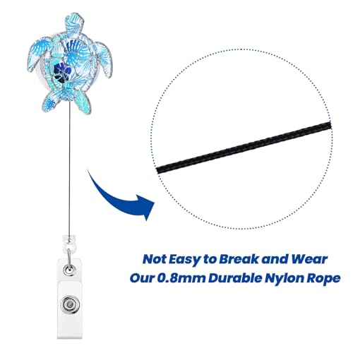 BEZTN Sea Turtle Funny Badge Reel, Cute Retractable ID Card Office Badge Holder, Name Tag Work Badge Clip for RN LPN CNA MA ER Night Shift Nurse Nursing Student Doctor Teacher, Nurse Gifts, Green - Image 5