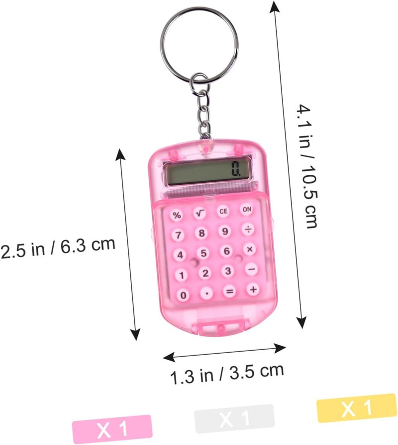NUOBESTY 3pcs Portable Handheld Electronic Calculators for Students Office Use Lightweight Compact Design - Image 2