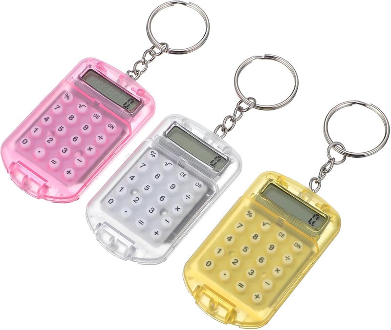 NUOBESTY 3pcs Portable Handheld Electronic Calculators for Students Office Use Lightweight Compact Design - Image 1