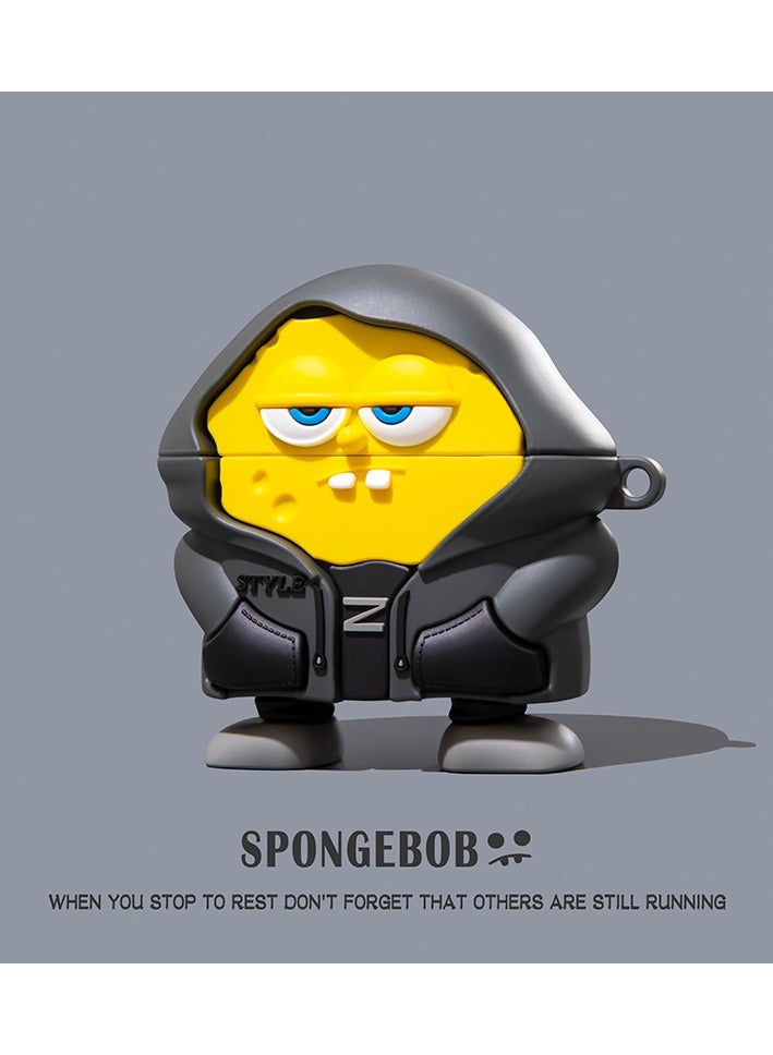 For Bluetooth Headset Air Pods Pro 2 Generation Protective Case - SpongeBob SquarePants Protective Case - Silicone Drop Resistant Waterproof Case  - Image 1