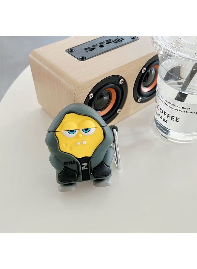 For Bluetooth Headset Air Pods Pro 2 Generation Protective Case - SpongeBob SquarePants Protective Case - Silicone Drop Resistant Waterproof Case  - Image 3