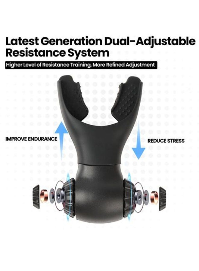 Muyixin Upgraded Breathing Trainer, Portable Resistance Exercise Device with Dual-Adjust System for Max-Improve Strength & Endurance  - Image 2
