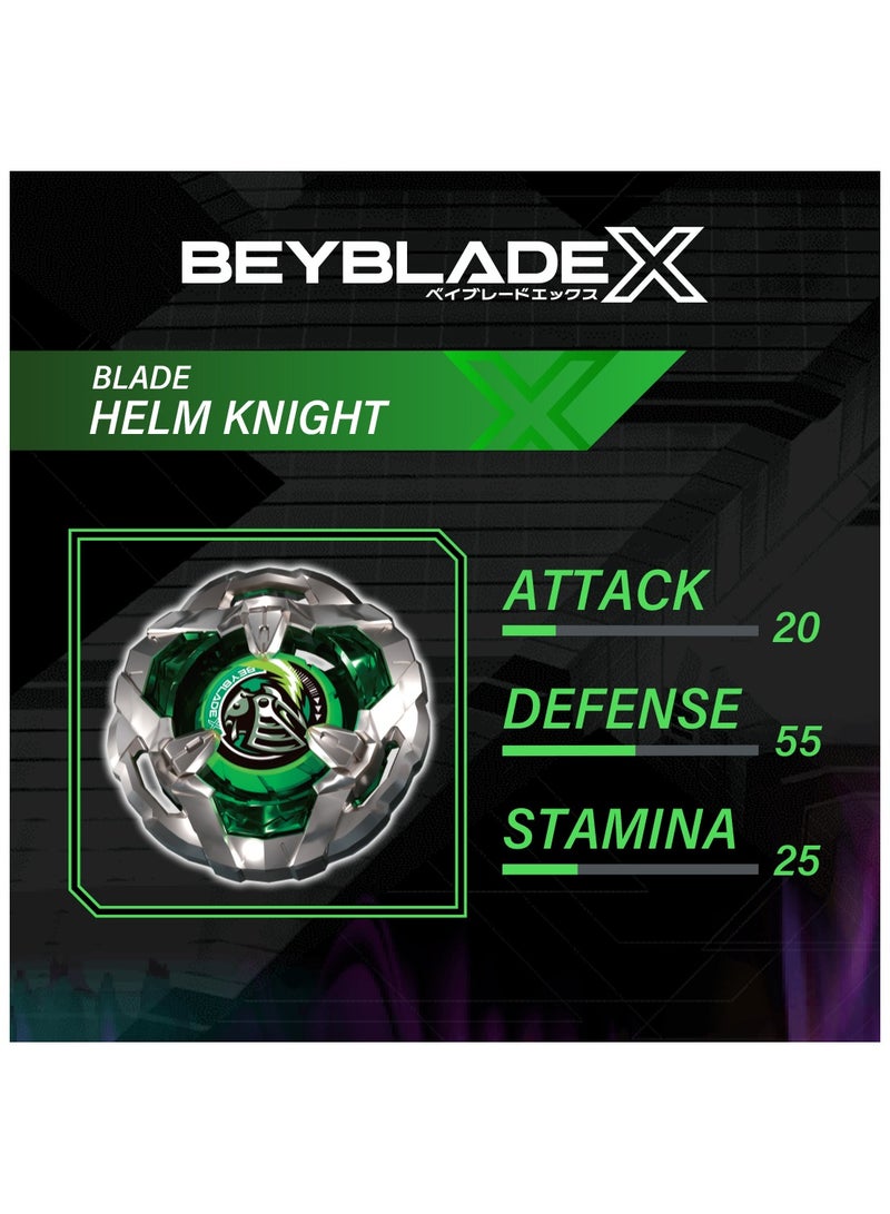 BEYBLADE BURST Beyblade X Launcher Helm Knight 3-80N | Right Spinning Defense Type Top & Launcher | Takara Tomy-designed Beyblade X | Gift for Beyblade Lovers and Kids - Image 5
