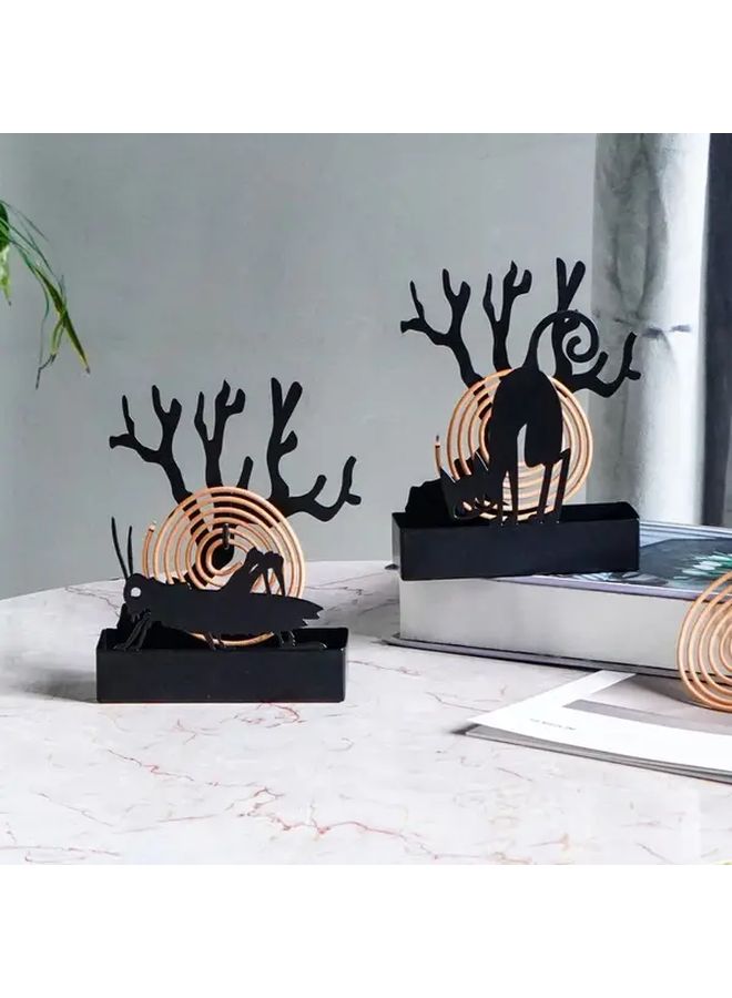 Style 2 Iron Deer Incense Holder For Sticks And Coils Indoor Outdoor Gift - Image 1