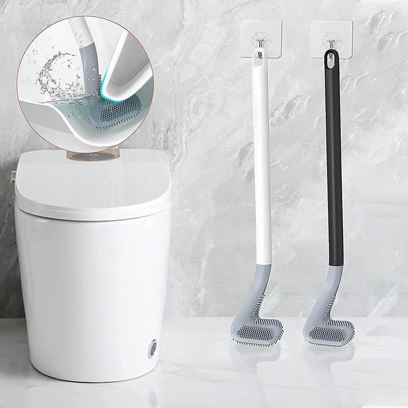 TickTrove Long-Handled Golf Toilet Brush, Golf Style Head Toilet Brush, Flexible Silicone Toilet Bowl Toilet Cleaning Brush for Bathroom Toilet - Image 3