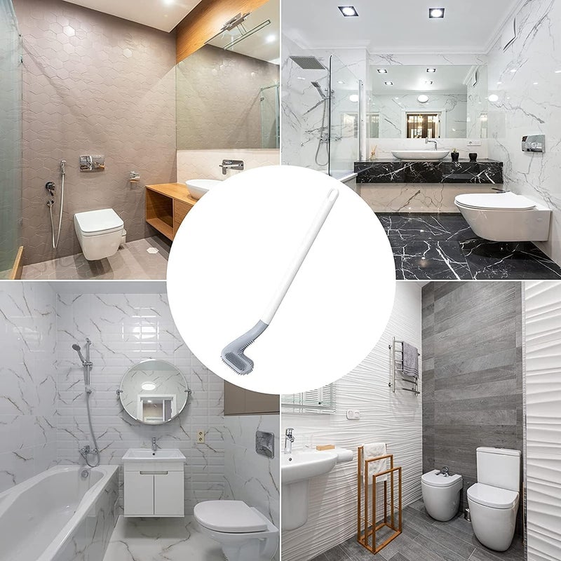 TickTrove Long-Handled Golf Toilet Brush, Golf Style Head Toilet Brush, Flexible Silicone Toilet Bowl Toilet Cleaning Brush for Bathroom Toilet - Image 5
