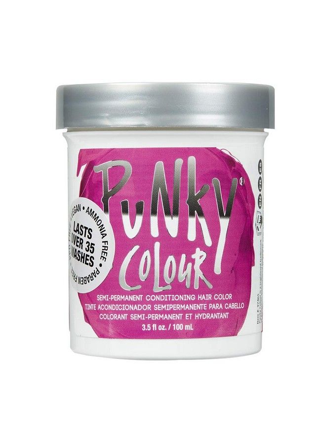Punky صبغة شعر شبه دائمة بلون فلامنجو بينك، صبغة شعر غير ضارة، نباتية وخالية من البارابين والبولي بروبيلين، تتحول إلى لون شعر نابض بالحياة، سهلة الاستخدام والتطبيق، صبغة شعر تدوم حتى 40 غسلة، 3.5 أونصة - Image 1