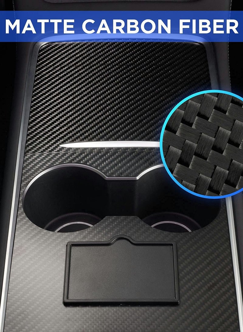Center Console Wrap Cover Kit for 2021 Tesla Model 3 & Model Y - Ultra Slim, Non-Tracing, Removable Protector Accessories for Enhanced Interior Protection - Image 2