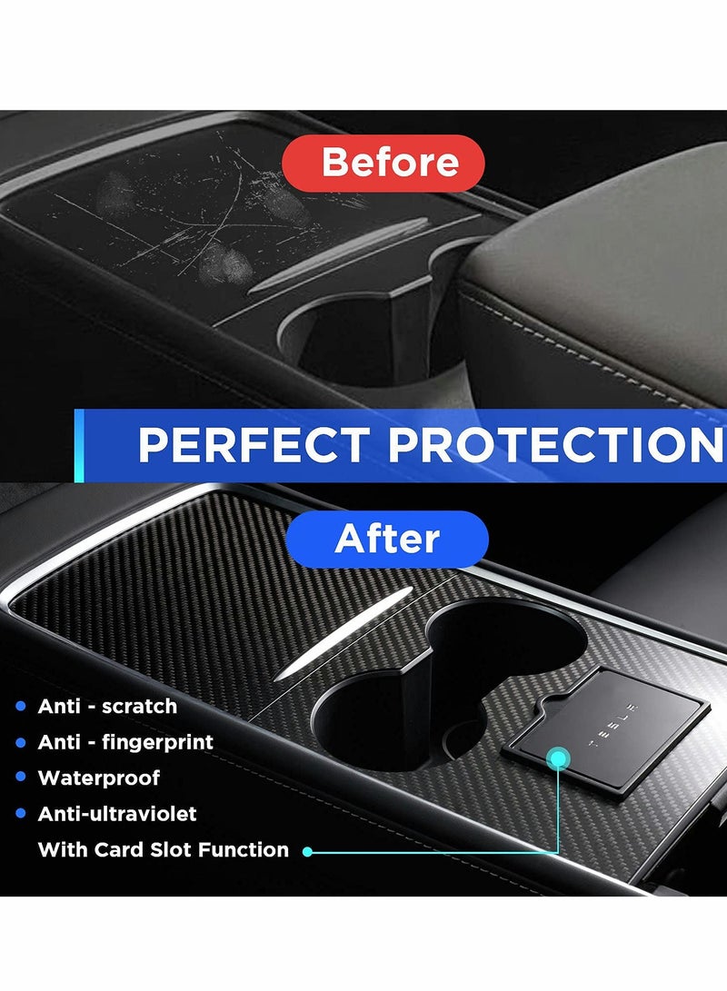 Center Console Wrap Cover Kit for 2021 Tesla Model 3 & Model Y - Ultra Slim, Non-Tracing, Removable Protector Accessories for Enhanced Interior Protection - Image 5