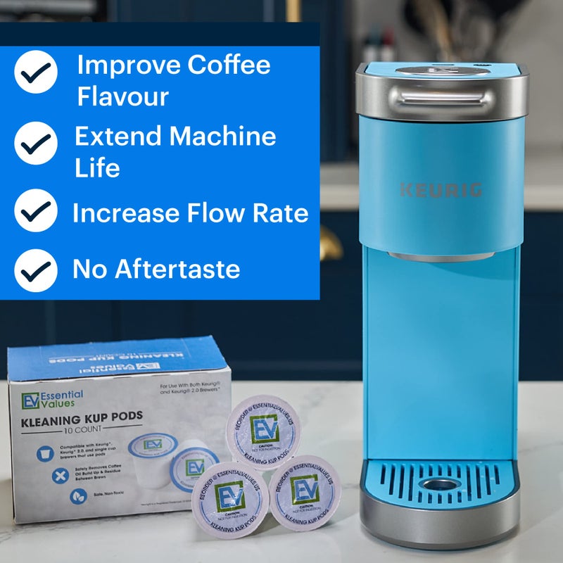 Essential Values Compatible Keurig Rinse Pods 10-Pack - Compatible with K Cup Cleaning Pods - Works With K-Cup Machines Including 2.0 - Aftermarket Keurig Filter Pods - Image 5