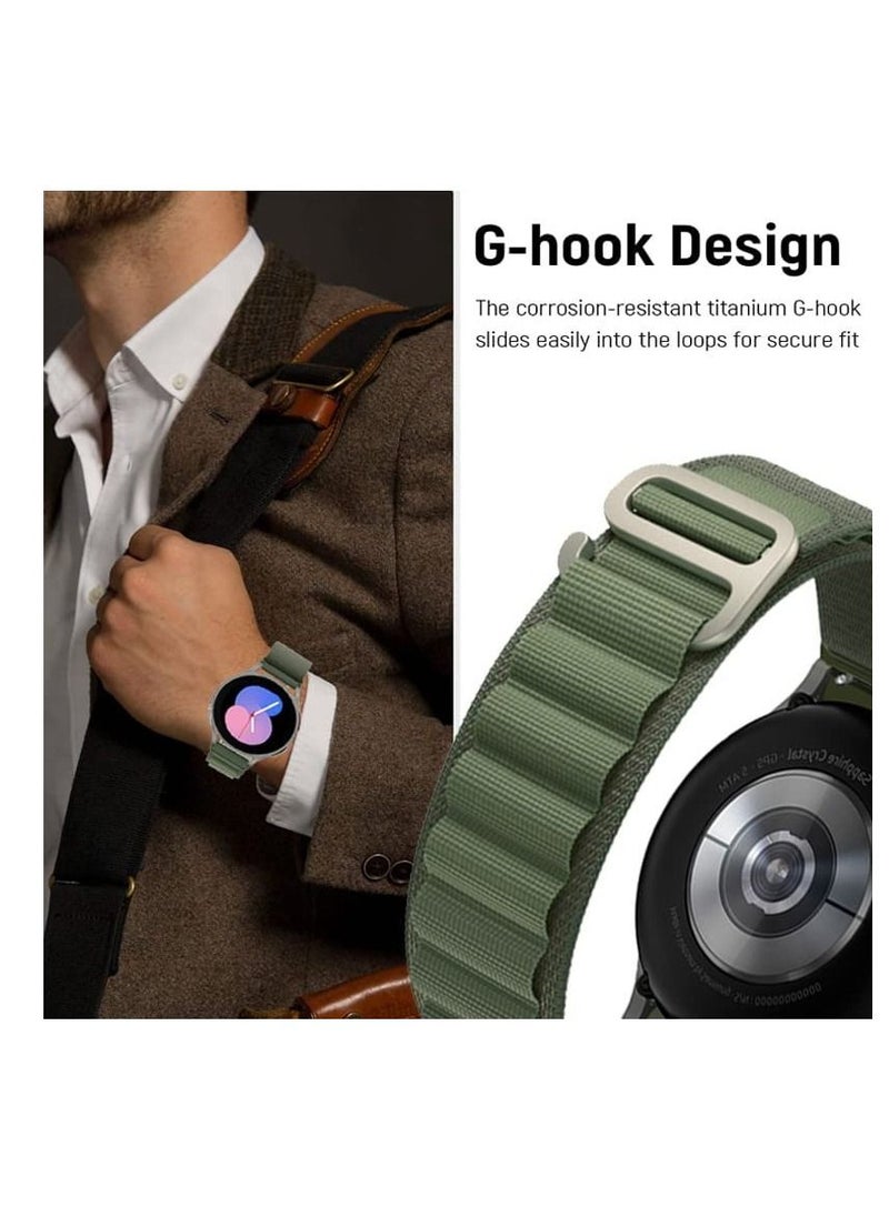 Generic Alpine Loop 22mm Compatible With Only Huawei Gt2E Watches, Durable Sport Nylon Strap With Titanium G Hook  Olive Green  - Image 2