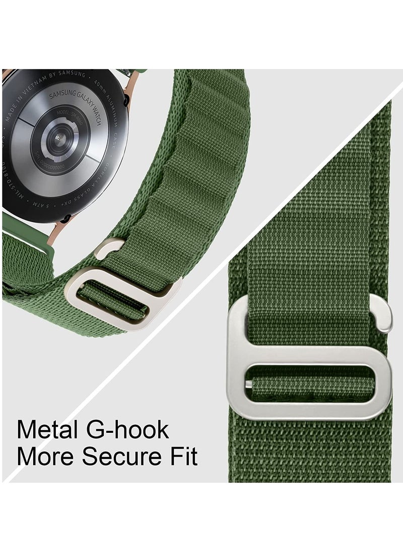 Generic Alpine Loop 22mm Compatible With Only Huawei Gt2E Watches, Durable Sport Nylon Strap With Titanium G Hook  Olive Green  - Image 3