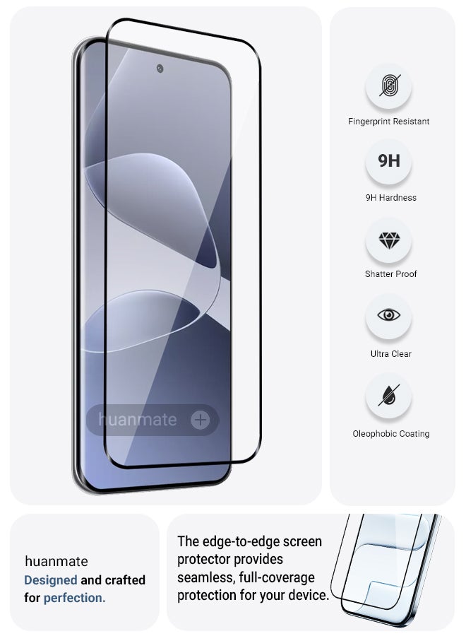 هووانميت واقي شاشة لهاتف إنفينيكس هوت 60 برو بلس - زجاج مقسى ممتاز من الحافة إلى الحافة، شفافية عالية، لمسة رقيقة، مضاد للانفجار، حواف مقوسة ناعمة، سهل التركيب - Image 2