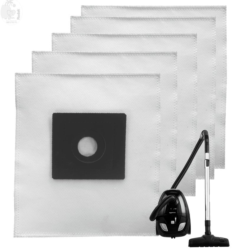 RODAK AmazoBasic Vacuum Cleaner Compatible Set of 5 Dust Bags, Tear Resistant, 3-Ply Dust Bags Provides an Advanced Filtration on Micro-Level Compared to 2 Ply Paper Filters - Image 1
