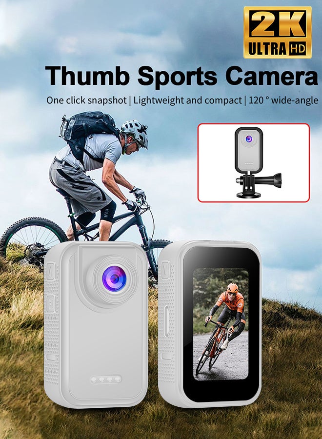 TT كاميرا أكشن رياضية محمولة بدقة 2K، مقاس 1.47 بوصة، بزاوية 120 درجة، كاميرا تصوير احترافية، مجموعة رياضية محمولة، كاميرا صغيرة جدًا مع بطاقة 128 جيجابايت - Image 1