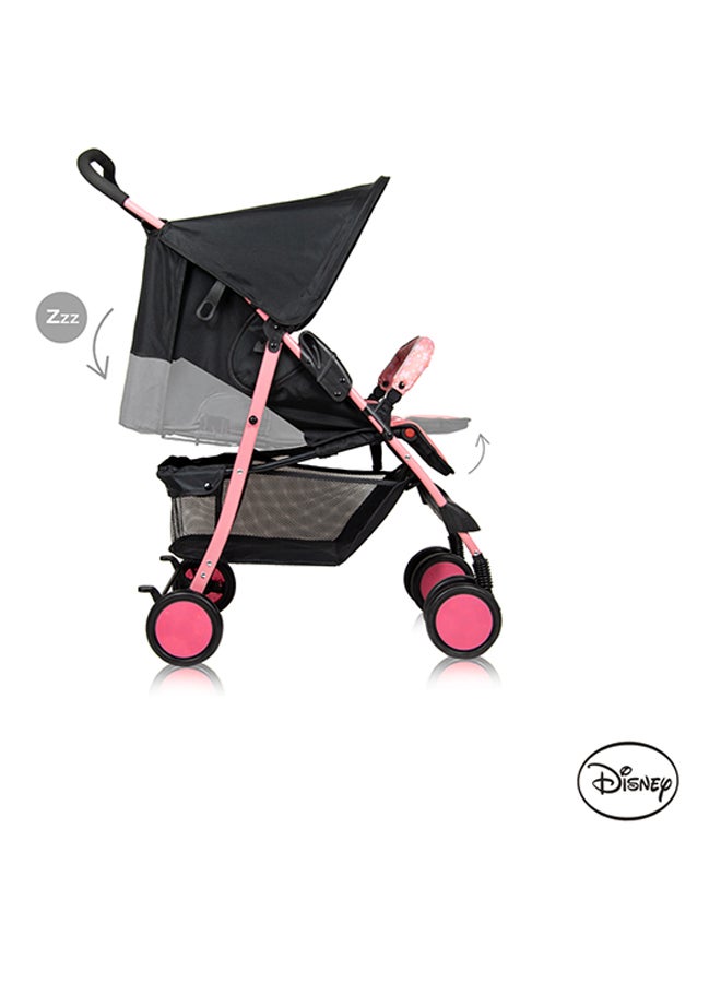 Disney Minnie MoUSe Lightweight Sports Stroller + Storage Cabin 0 36 Months, Compact Design, Rear Breaks, AdjUStable Leg Rest And More., Pink/Black - Image 3