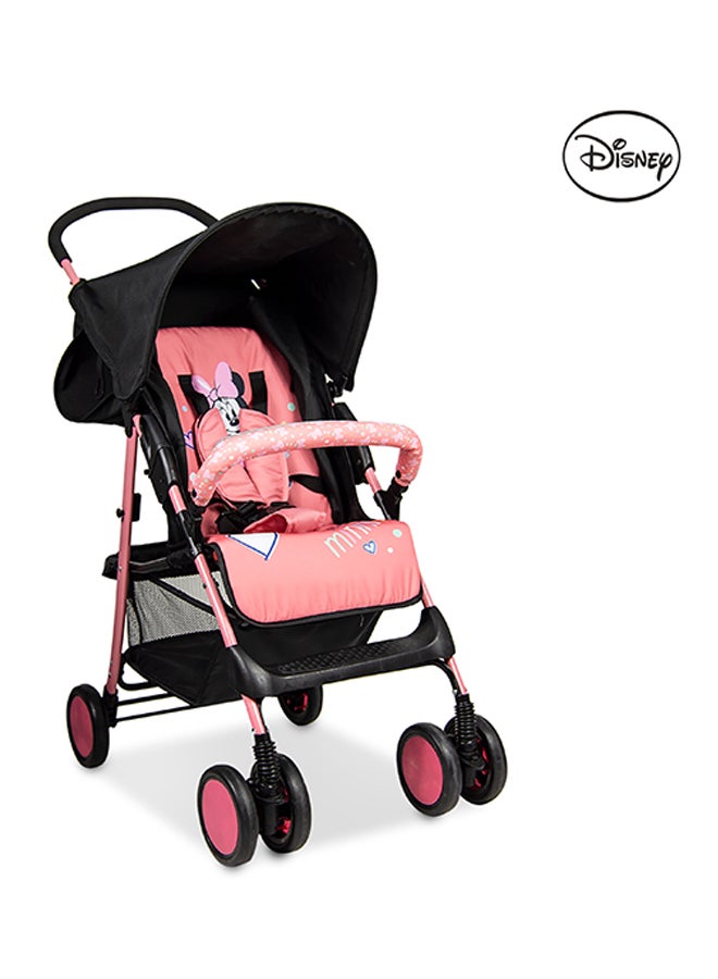 Disney Minnie MoUSe Lightweight Sports Stroller + Storage Cabin 0 36 Months, Compact Design, Rear Breaks, AdjUStable Leg Rest And More., Pink/Black - Image 2