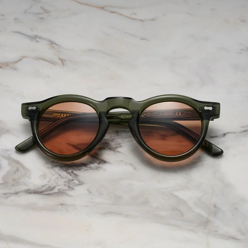  اكسبليست باوتس EXPLICIT POETS A15EP11-ALBERT GREEN-BROWN SUNGLASSES