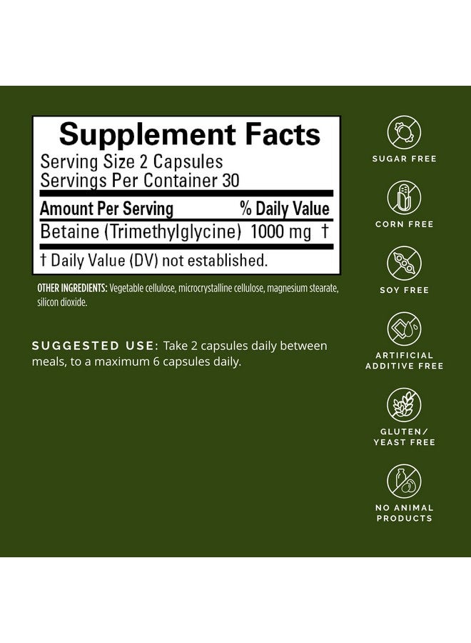 BRAINMD Dr Amen Brainmd Betaine Tmg 60 Capsules Mood & Methyl Support Gluten Free 30 Servings - Image 3