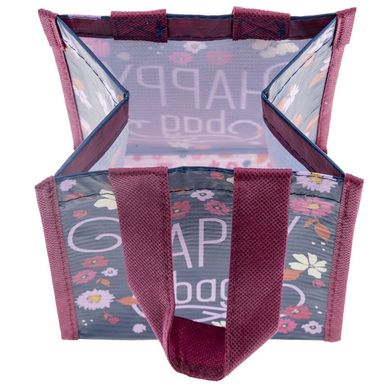 Karma Reusable Gift Bags - Tote Bag and Gift Bag with Handles - Perfect for Birthday Gifts and Party Bags RPET 1 Navy Floral Small - Image 3