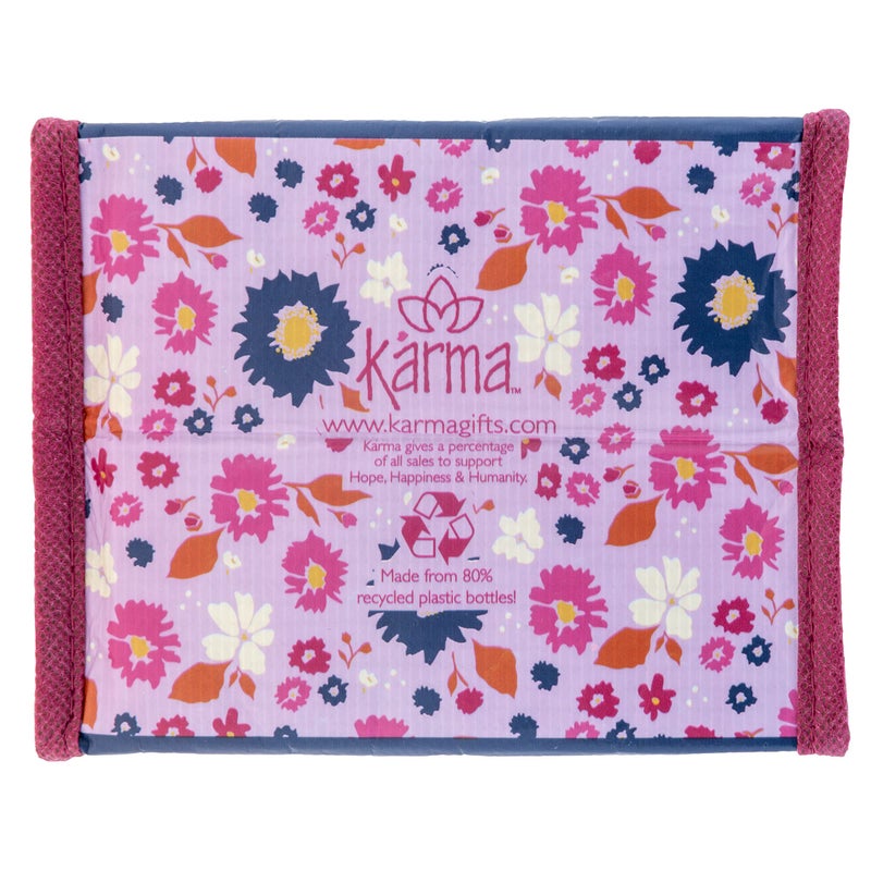 Karma Reusable Gift Bags - Tote Bag and Gift Bag with Handles - Perfect for Birthday Gifts and Party Bags RPET 1 Navy Floral Small - Image 5