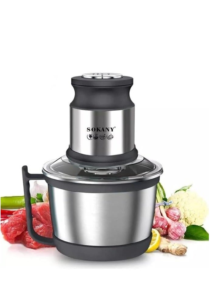 sokany Chopper 3 Liter 800 Watt Silver - SK-7027N - Image 1