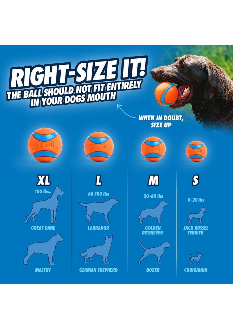 Chuckit Fetch Medley Gen 3 Rubber Dog Balls, Ultra Ball, Rugged Ball, Fetch Balls for Dogs Launcher Compatible Dog Toy, Medium, 3 Pack - Image 3