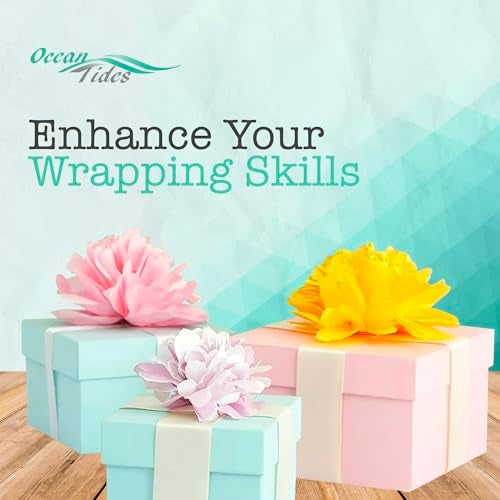 Ocean Tides Premium Wrapping Paper – 100 Sheets (14 x 20 Inches) Colored Tissue Paper for Gift Bags, Birthday Party, Flower Decorations, Mother's Day, Wedding, Crafting & Custom Art Projects - Gold - Image 4