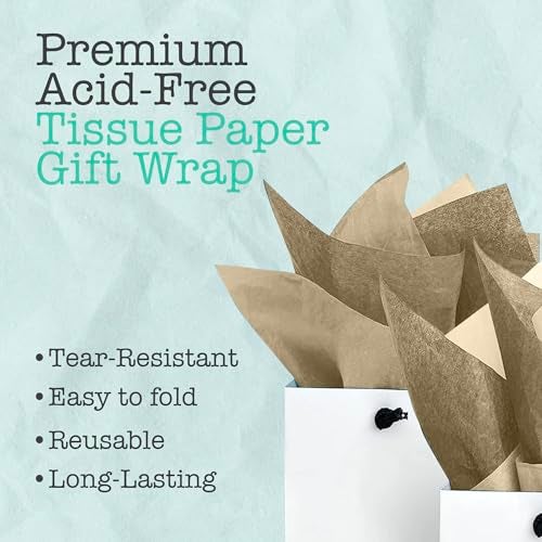 Ocean Tides Premium Wrapping Paper – 100 Sheets (14 x 20 Inches) Colored Tissue Paper for Gift Bags, Birthday Party, Flower Decorations, Mother's Day, Wedding, Crafting & Custom Art Projects - Gold - Image 3