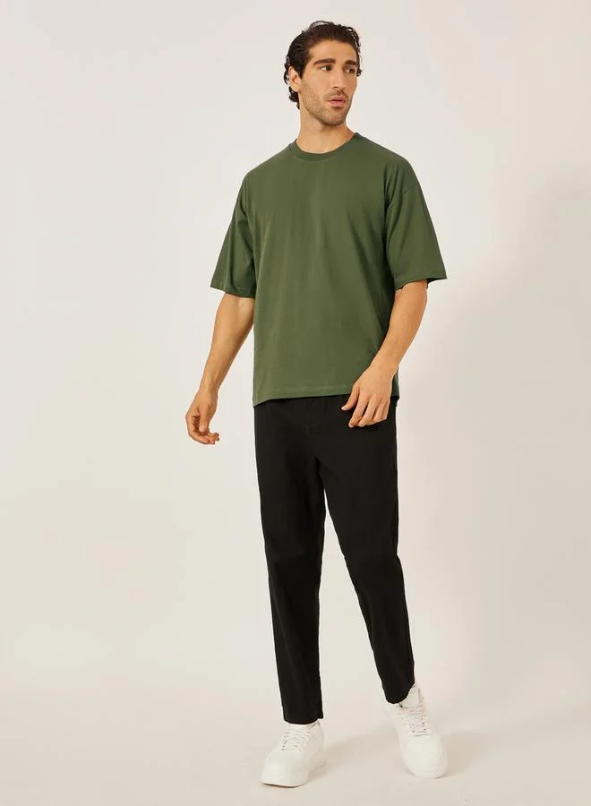 Styli Back Graphic Print Jersey Oversized T-Shirt