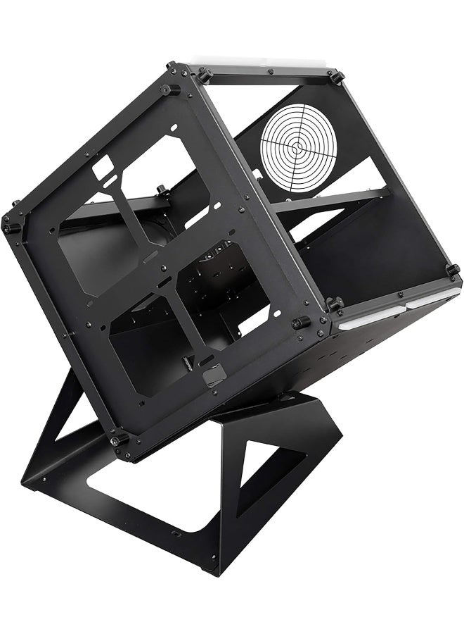 Azza Cube 802 Full-Tower Black Computer Case with RGB Fans and Tempered Glass - Image 4