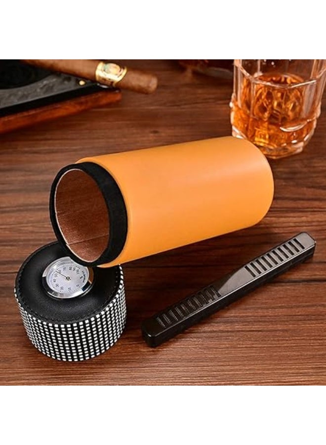 Cowhide cigar box with pulse oximeter and small waterproof humidifier; newborn baby monitor; exquisite brass car set - Image 2