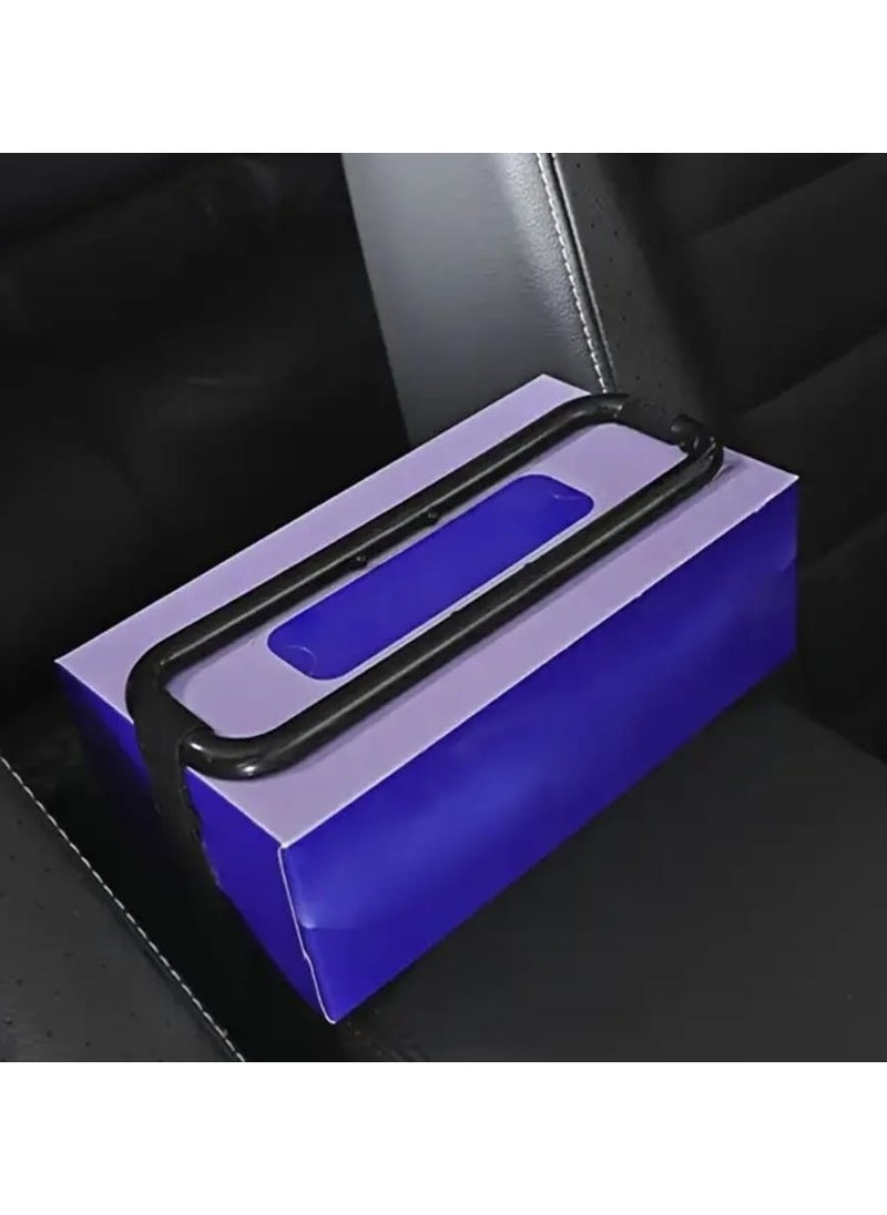 Generic Car tissue paper box holder Auto rear seat headrest support Hold Clip Car Vehicle Tissue Holder Tissue Box Fixing Strap Elastic Belt Sun Napkin Box Holder  - Image 2