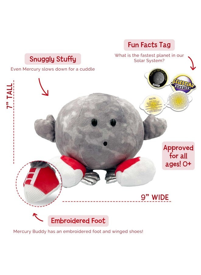 Celestial Buddies Mercury Buddy Science Astronomy Space Solar System Educational Plush Stuffed Planet Toy - Image 2