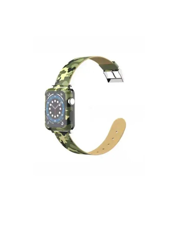 RAIGOR INVERSE Army Green Strap & Case for Apple Watch 42/44mm – Rugged Protection & Military Style