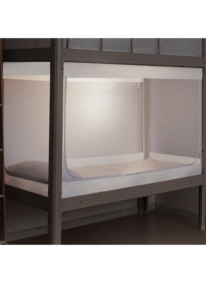 Bluejw - Student Dormitory Shading Mosquito Net Wholesale Upper Bunk Lower Bunk Bedroom 0.8 M0.9 M Dustproof Mosquito Net Three-door Zipper - Image 1