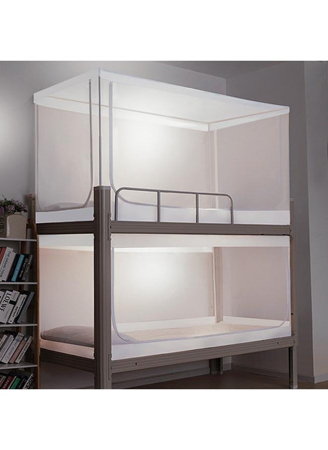 Bluejw - Student Dormitory Shading Mosquito Net Wholesale Upper Bunk Lower Bunk Bedroom 0.8 M0.9 M Dustproof Mosquito Net Three-door Zipper - Image 1