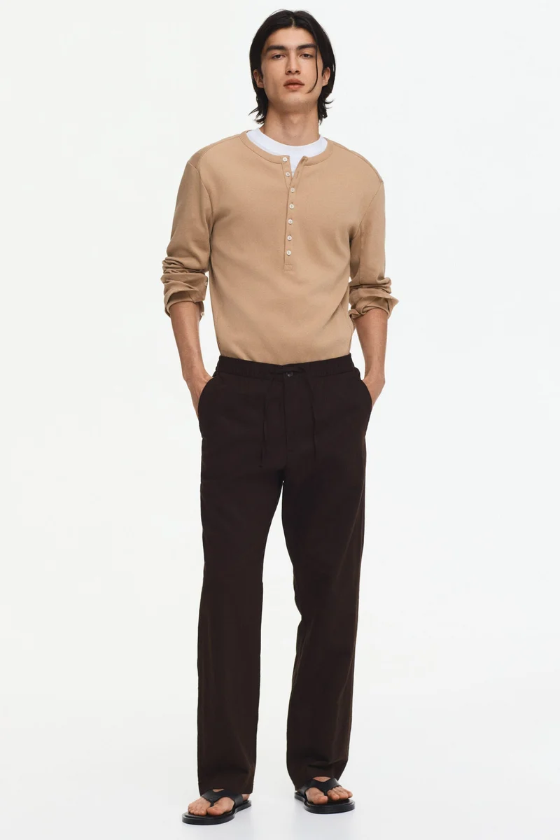 H&M Regular Fit Linen-blend trousers