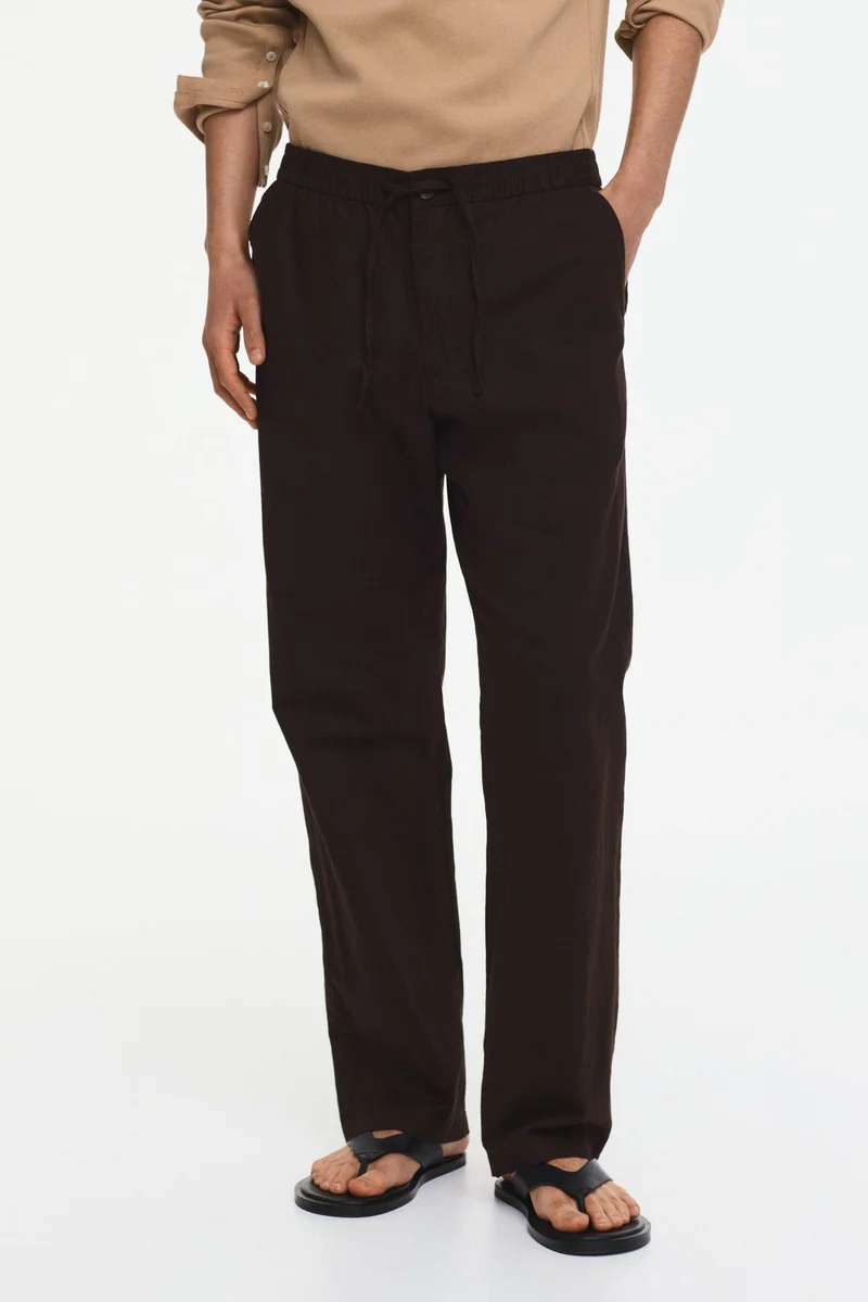 H&M Regular Fit Linen-blend trousers