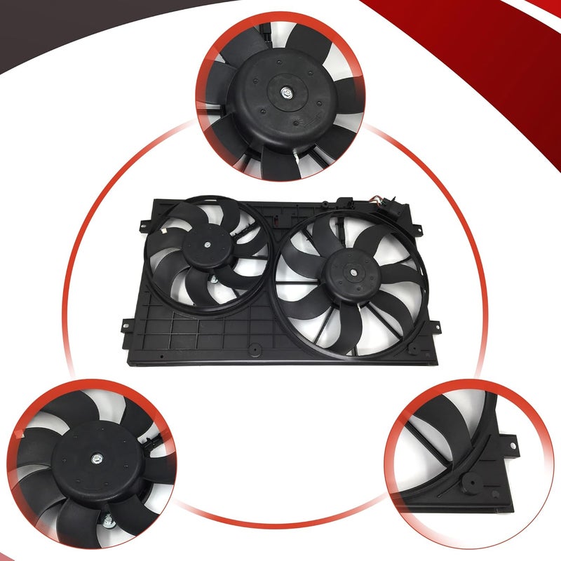 PartsFlow Radiator Cooling Fan Assembly for Volkswagen Models - Image 2