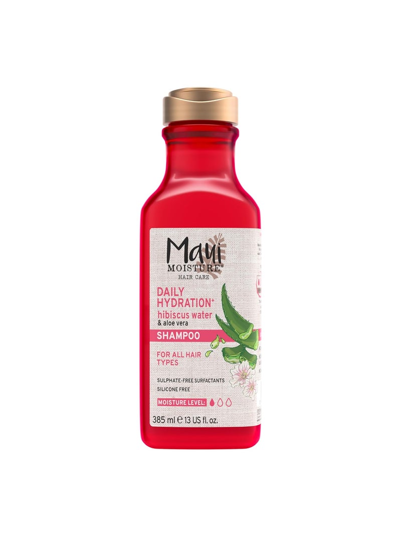 MAUI MOISTURE Maui Moisture Lightweight Hydration Hibiscus Water Shampoo for Daily Moisture made with Aloe Vera Vegan Sulphate Free and Paraben Free 385ml 