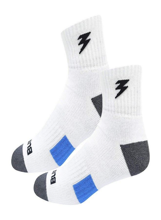 BLITZSOX CRICKET PRO Men's Cotton Blend Hi-Performance Professional Cricket Socks Extra Thick & Durable Quarter Length Socks (Size UK 7-11, White) - Pack of 3 - Image 4