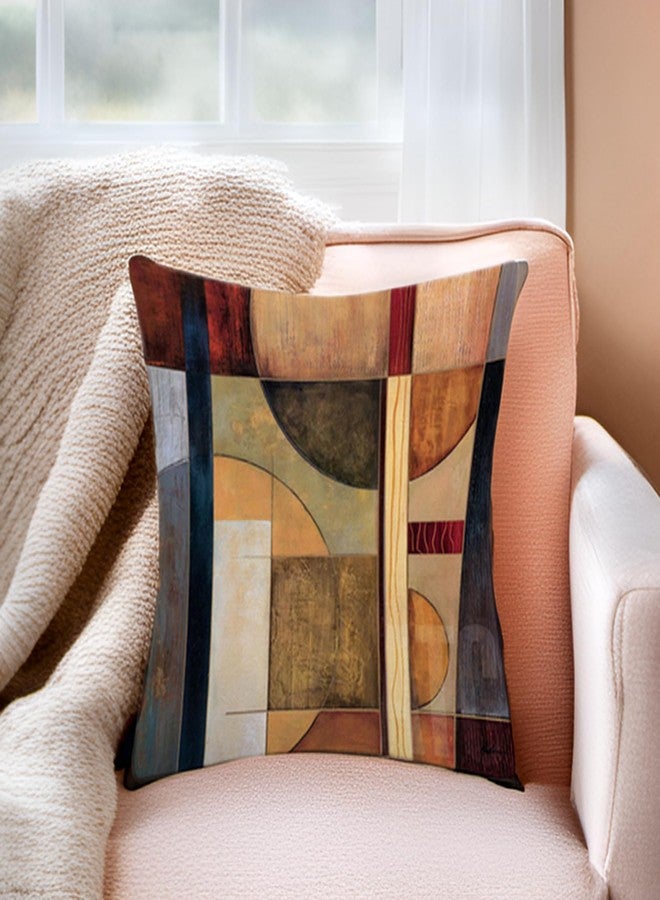 WOMHOPE Throw Pillow Covers Pillow Cases Cushion Cases Vintage Geometric Home Decorative 18 x 18 Inch for Living Room,Couch and Bed Pack of 4 (Geometry) - Image 3
