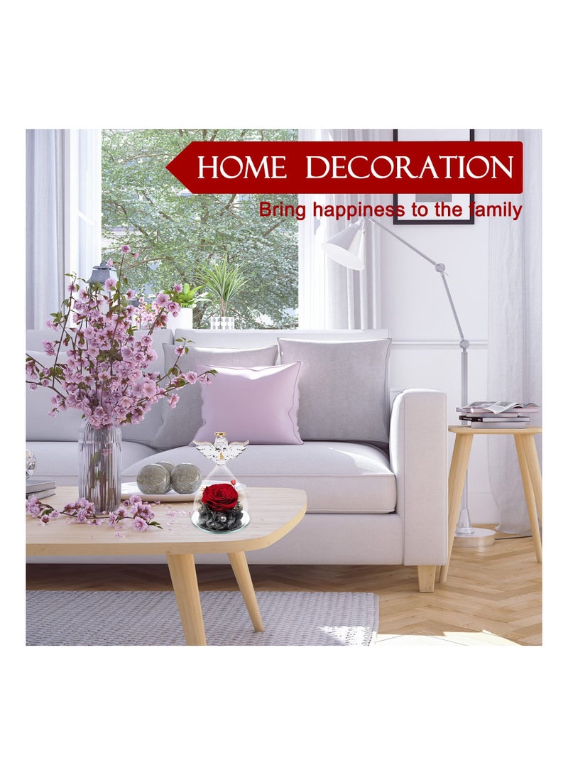 SYOSI Preserved Flower Rose, Mothers Day Birthday Gifts for Mom Wife, Preserved Rose Flower in Crystal Angel Figurines,Gifts for Women Her Girlfriend on Anniversary Wedding - Image 4