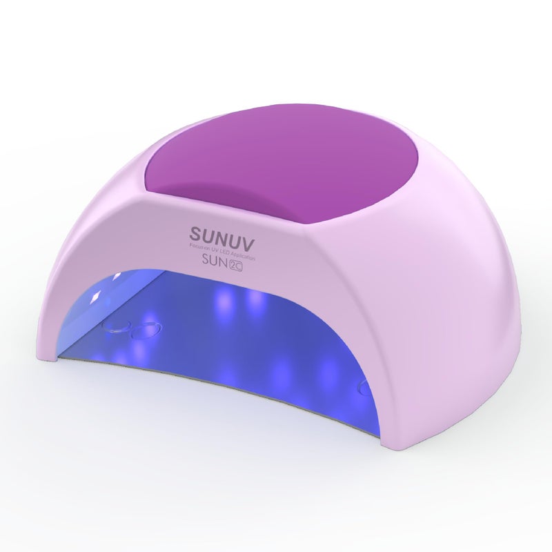 SUNUV UV LED Light for Nails 48W Nail Dryer for Gel Polish with Auto Sensor 33 LEDs 4 Timers Settings SUN2C Purple