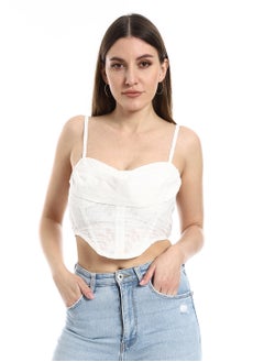 Crop blouse with thin straps in white - pzsku/Z8E64F0C38A8071B51E46Z/45/_/1711235569/4ac9cd39-68f0-4630-b9cb-56dc668f21c6