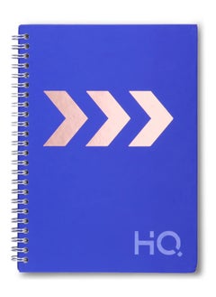 HQ A4 Size Hard Cover Notebook With Spiral Binding Blue  - Image 1