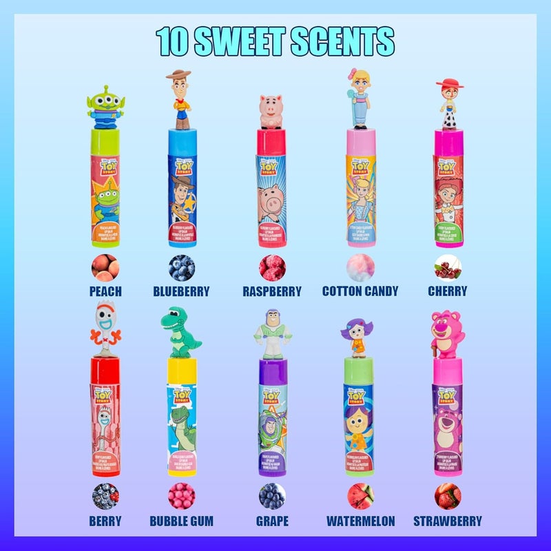 Townley Girl Disney Pixar Toy Story Plant Based Flavored Lip Balm with 3D Topper Set (40 g, Pack of 10) - Image 2